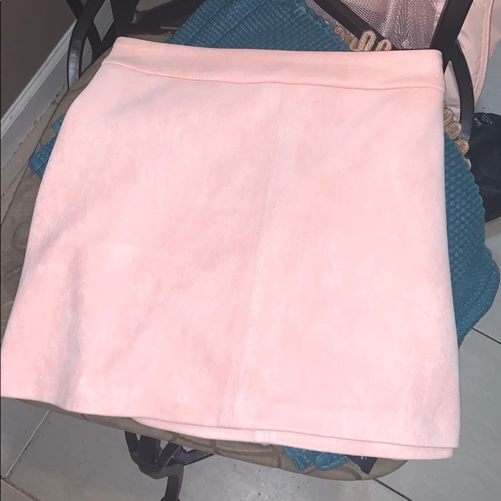 Mini velour baby pink skirt size 2